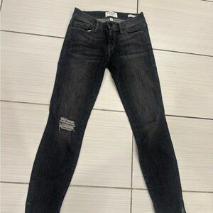 FRAME Skinny Black Jeans. Pre Worn. Size 24